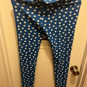 Leggings LuLaRoe  blue polka dot one size